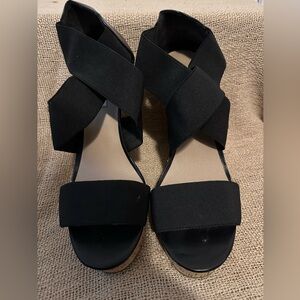 GENTLY LOVED Platform wedge sandal with criss cross stretch straps